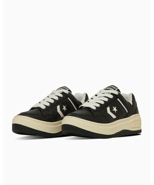 CONVERSE（コンバース）の「WEAPON PLTS FS OX / ウエポン　ＰＬＴＳ　ＦＳ　ＯＸ（スニーカー・レディース・ブラック×ホワイト・8/7.5/7/6.5/6/5.5/5）」の2枚目の写真