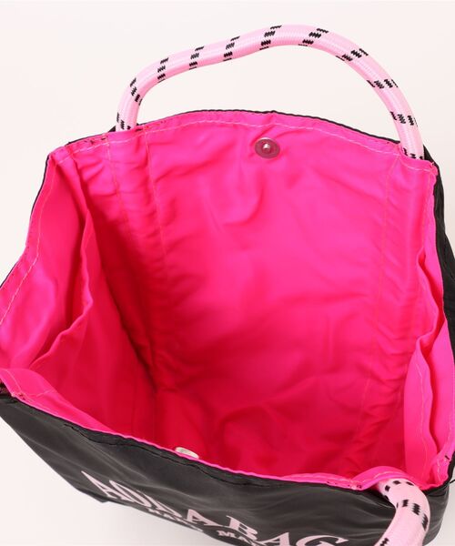 florist（フローリスト）の「【撥水加工・軽量】ロゴマークバイカラーハンドバッグ/ランチバッグ/サブバッグ（エコバッグ/サブバッグ・レディース・パープル/グレー/ベージュ/ネイビー/グリーン/ブラック・FREE）」の10枚目の写真