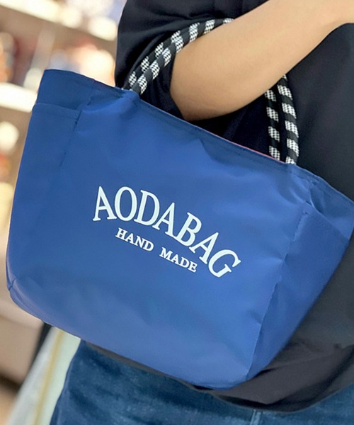 florist（フローリスト）の「【撥水加工・軽量】ロゴマークバイカラーハンドバッグ/ランチバッグ/サブバッグ（エコバッグ/サブバッグ・レディース・パープル/グレー/ベージュ/ネイビー/グリーン/ブラック・FREE）」の5枚目の写真