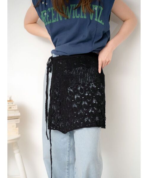 Ungrid(アングリッド)の「ニットレイヤードスカート(スカート・レディース・ブラック/アイボリー・FREE)」の1枚目の写真