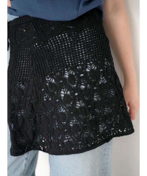 Ungrid(アングリッド)の「ニットレイヤードスカート(スカート・レディース・ブラック/アイボリー・FREE)」の9枚目の写真