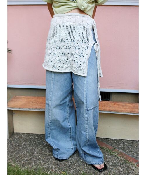 Ungrid(アングリッド)の「ニットレイヤードスカート(スカート・レディース・ブラック/アイボリー・FREE)」の15枚目の写真