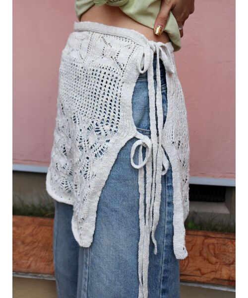 Ungrid(アングリッド)の「ニットレイヤードスカート(スカート・レディース・ブラック/アイボリー・FREE)」の16枚目の写真