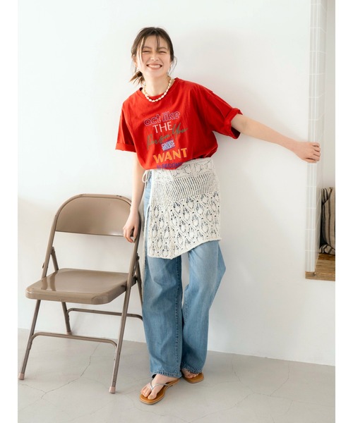 Ungrid(アングリッド)の「ニットレイヤードスカート(スカート・レディース・ブラック/アイボリー・FREE)」の2枚目の写真