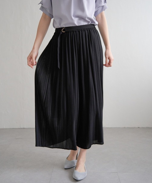 セール】シフォンプリーツベルト付きスカーチョ（その他パンツ