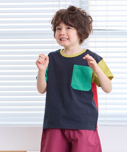 Life Support Products(ライフサポートプロダクツ)の「【COTTON from U.S.A】ポケットTシャツ(Tシャツ/カットソー・キッズ・ライトブルー/オフホワイト/ブラック系その他/ホワイト系その他/パープル系その他/レッド/キャメル/チャコール・100/130/110/150/120/140/80/90/95)」の1枚目の写真