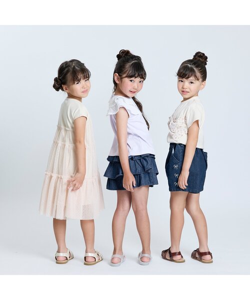 Seraph（セラフ）の「【ジュニア対応】リボン刺繍ショートパンツ（その他パンツ・キッズ・ピンク/ブルー・80/90/100/110/120/130/140）」の12枚目の写真