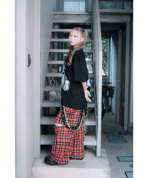 TRAVAS TOKYO(トラバス トウキョウ)の「『TRAVAS TOKYO/トラバス トーキョー』くまプリントTシャツ/ハーフスリーブカットソー(Tシャツ/カットソー・レディース・ブラック×ピンク/ホワイト/ブラック×ホワイト/レオパード・FREE)」の7枚目の写真