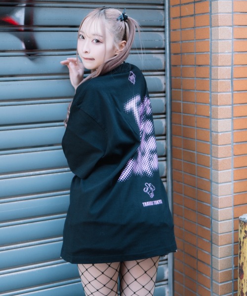 TRAVAS TOKYO(トラバス トウキョウ)の「『TRAVAS TOKYO/トラバス トーキョー』くまプリントTシャツ/ハーフスリーブカットソー(Tシャツ/カットソー・レディース・ブラック×ピンク/ホワイト/ブラック×ホワイト/レオパード・FREE)」の22枚目の写真