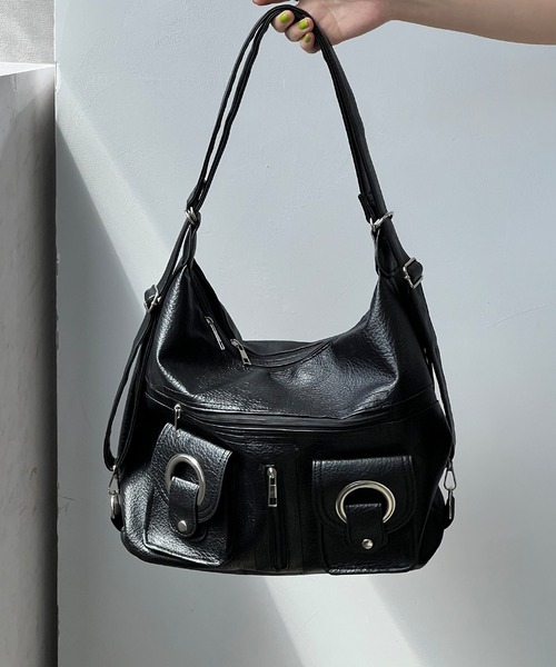 ギャザーハンドルバッグ（black） | MARSLY