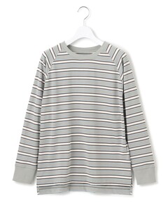 セール】＜6(ROKU)＞コットン ボーダー ラガー（Tシャツ/カットソー