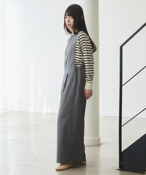 J.PRESS YORK STREET(ジェイプレスヨークストリート)の「【WOMEN】レトロボーダードルマン Tシャツ(Tシャツ/カットソー・レディース・イエロー系1/ライトグレー系2/ベージュ系1/ネイビー系2・F)」の11枚目の写真