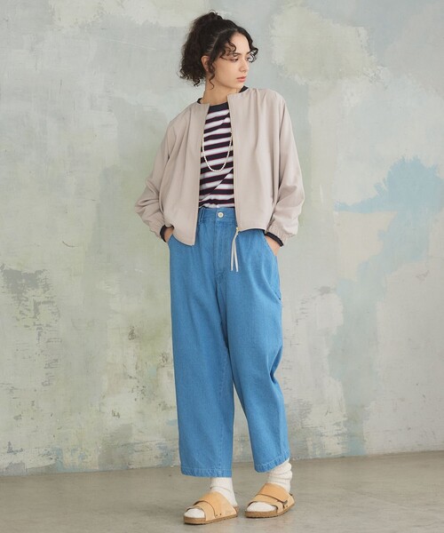 J.PRESS YORK STREET(ジェイプレスヨークストリート)の「【WOMEN】レトロボーダードルマン Tシャツ(Tシャツ/カットソー・レディース・イエロー系1/ライトグレー系2/ベージュ系1/ネイビー系2・F)」の16枚目の写真
