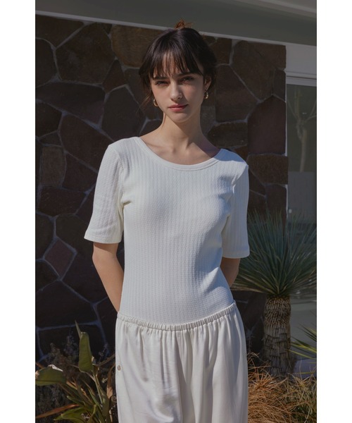 セール】Wellness Deform Rib Bodysuit /ウェルネスハーフ