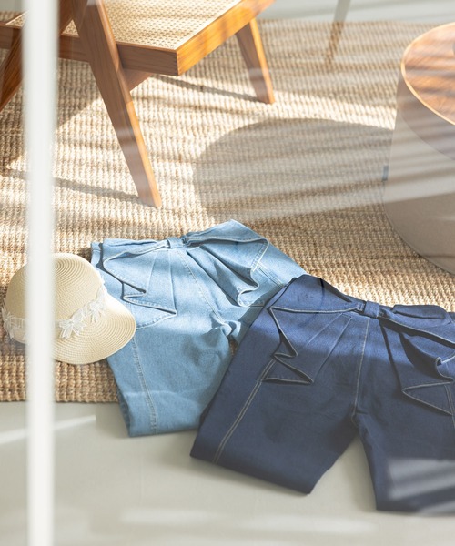 tocco closet（トッコ　クローゼット）の「後ろビックリボン付きデニムパンツ（デニムパンツ・レディース・ブルー/インディゴブルー・M/S）」の21枚目の写真