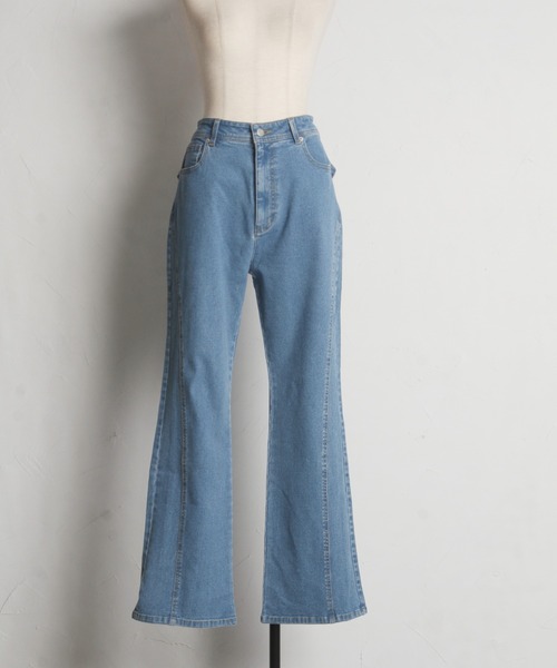 tocco closet（トッコ　クローゼット）の「後ろビックリボン付きデニムパンツ（デニムパンツ・レディース・ブルー/インディゴブルー・M/S）」の18枚目の写真