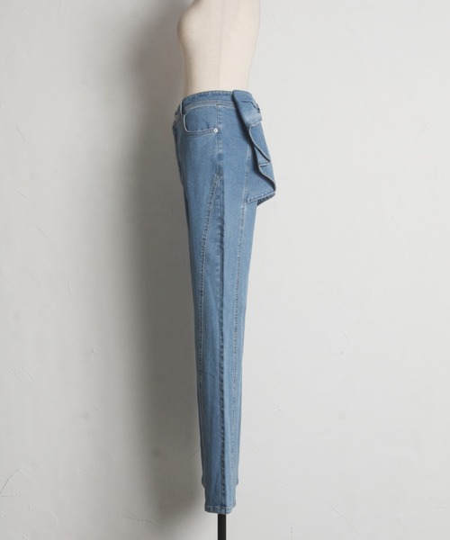 tocco closet（トッコ　クローゼット）の「後ろビックリボン付きデニムパンツ（デニムパンツ・レディース・ブルー/インディゴブルー・M/S）」の17枚目の写真