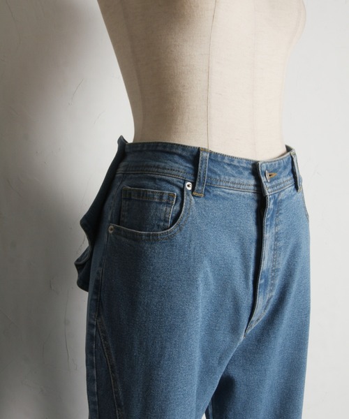 tocco closet（トッコ　クローゼット）の「後ろビックリボン付きデニムパンツ（デニムパンツ・レディース・ブルー/インディゴブルー・M/S）」の13枚目の写真