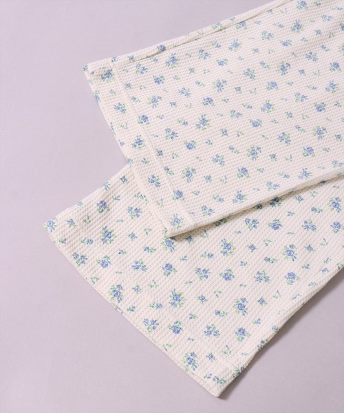 セール】(LK)【JEMORGAN】【3点セット】小花柄 ワッフル ルームウェア