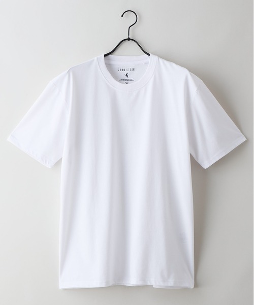 LB/S (エルビーエス)の「【汗染みの目立ちにくいTシャツ ZEROSTAIN/ゼロステイン】クルーネックTシャツ 綿タッチ ヘビーウェイト感 防汚・撥水 吸汗速乾 UVカット(Tシャツ/カットソー・メンズ・ホワイト/ネイビー/ブラック/ブルー/スミクロ・X-LARGE/LARGE/MEDIUM)」の6枚目の写真