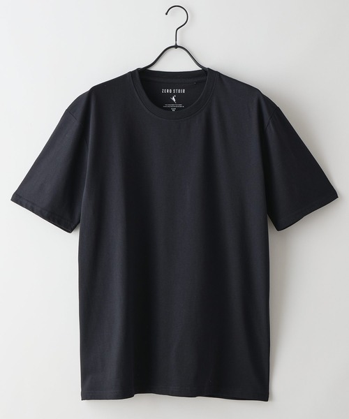 LB/S (エルビーエス)の「【汗染みの目立ちにくいTシャツ ZEROSTAIN/ゼロステイン】クルーネックTシャツ 綿タッチ ヘビーウェイト感 防汚・撥水 吸汗速乾 UVカット(Tシャツ/カットソー・メンズ・ホワイト/ネイビー/ブラック/ブルー/スミクロ・X-LARGE/LARGE/MEDIUM)」の8枚目の写真