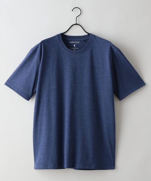 LB/S (エルビーエス)の「【汗染みの目立ちにくいTシャツ ZEROSTAIN/ゼロステイン】クルーネックTシャツ 綿タッチ ヘビーウェイト感 防汚・撥水 吸汗速乾 UVカット(Tシャツ/カットソー・メンズ・ホワイト/ネイビー/ブラック/ブルー/スミクロ・X-LARGE/LARGE/MEDIUM)」の12枚目の写真