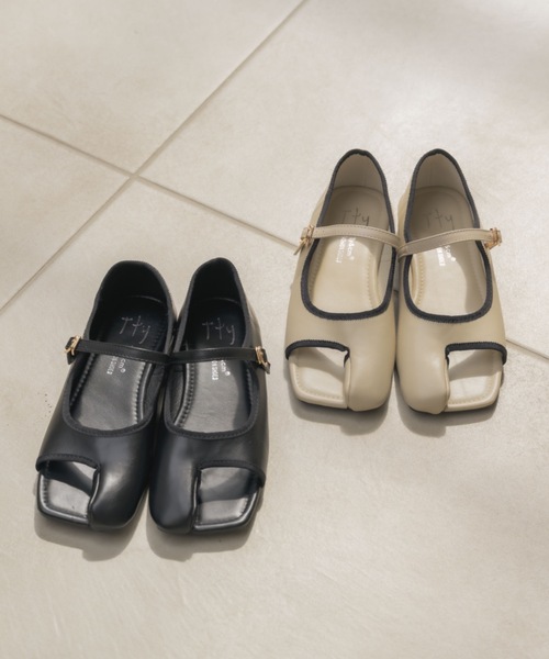NEUNA（ヌナ）の「バイカラーTABIメリージェーン（パンプス・レディース・ブラック/アイボリー・39/38/36）」の19枚目の写真