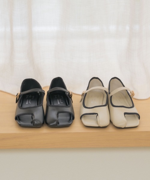 NEUNA（ヌナ）の「バイカラーTABIメリージェーン（パンプス・レディース・ブラック/アイボリー・39/38/36）」の22枚目の写真