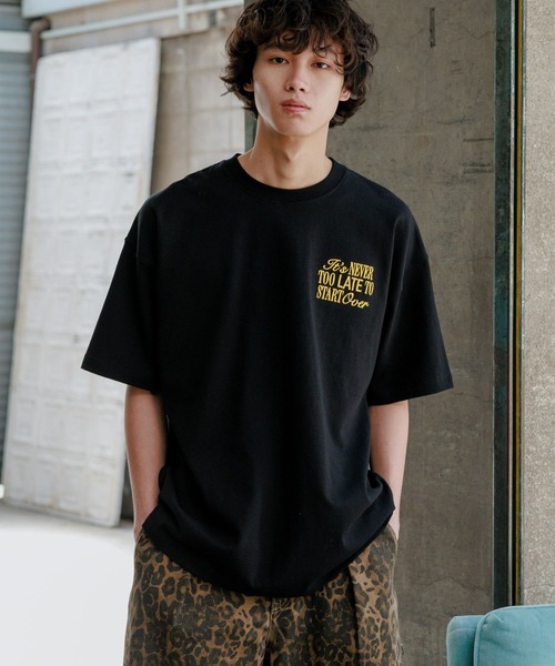 UNISEX/タフT》シシュウロゴTシャツ（Tシャツ/カットソー