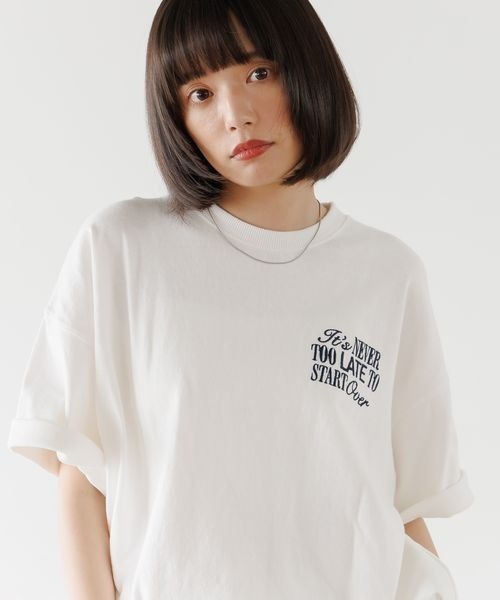 UNISEX/タフT》シシュウロゴTシャツ（Tシャツ/カットソー