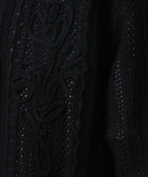 BAYFLOW（ベイフロー）の「[トレンドデザイン]ニットレース半袖シャツ（ニット/セーター・メンズ・ベージュ/ブラック・LARGE/MEDIUM）」の13枚目の写真