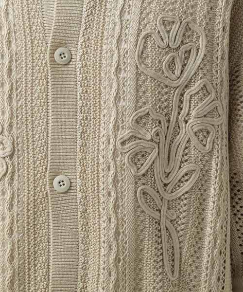 BAYFLOW（ベイフロー）の「[トレンドデザイン]ニットレース半袖シャツ（ニット/セーター・メンズ・ベージュ/ブラック・LARGE/MEDIUM）」の15枚目の写真