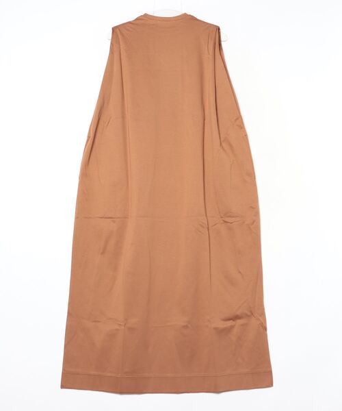 SLOANE スローン　コットン　タックショルダーワンピース　ロング丈　ベージュ SLOANE（スローン）の「＜SLOANE＞ノースリーブ ワンピース