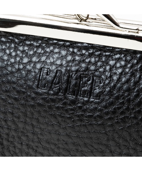 CALEE(キャリー)の「STUDS LEATHER INTERNAL FLEX FRAME TYPE 2WAY MULTI WALLET(財布・メンズ・ブラック・FREE)」の4枚目の写真