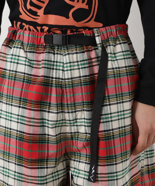 セール】MANASTASH/マナスタッシュ/WASHED PLAID SHORT（その他パンツ