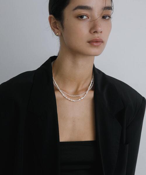 URBAN RESEARCH（アーバンリサーチ）の「decor『デコール』　Moonpearl Doublenecklace（ネックレス・レディース・ホワイト・-）」の2枚目の写真