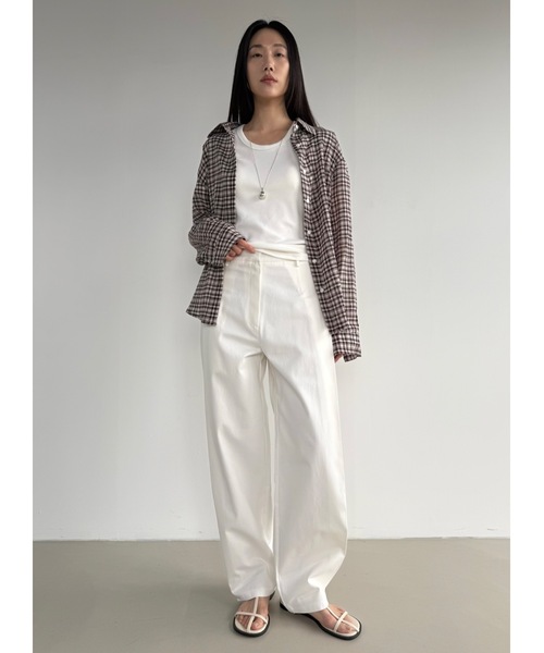 Didot.showroom(ディドット ショールーム)の「【DIDOT.】2サイズ展開|オリジナルセミUネックT(Tシャツ/カットソー・レディース・ブラック/アイボリー/グレー/ラベンダー/イエロー系その他・M/S)」の16枚目の写真