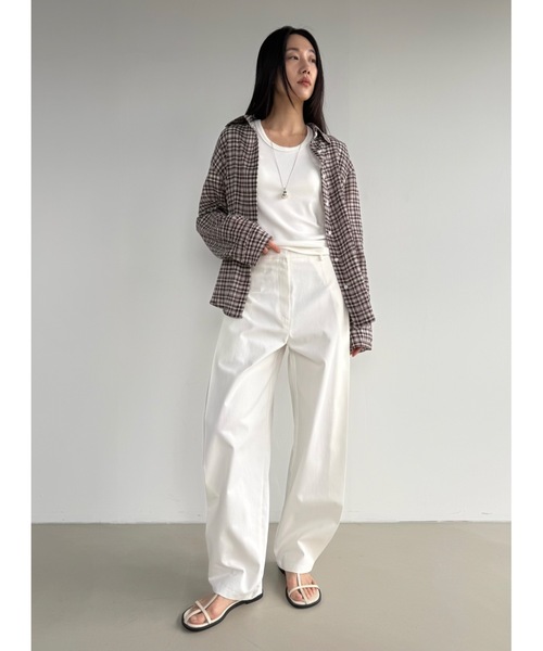 Didot.showroom(ディドット ショールーム)の「【DIDOT.】2サイズ展開|オリジナルセミUネックT(Tシャツ/カットソー・レディース・ブラック/アイボリー/グレー/ラベンダー/イエロー系その他・M/S)」の17枚目の写真