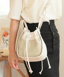 LASOA（ラソア）の「サイドキャンバスハンモックバッグ/L00060（ハンドバッグ）」