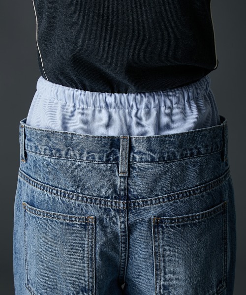 GEVS.(ジェイヴィス)の「ダブルウエストデニムパンツ<大きいサイズ有>GEVS.(デニムパンツ・レディース・ブルー系/ネイビー系・73/76/80/84/88/92/96/98/106/114/122)」の18枚目の写真