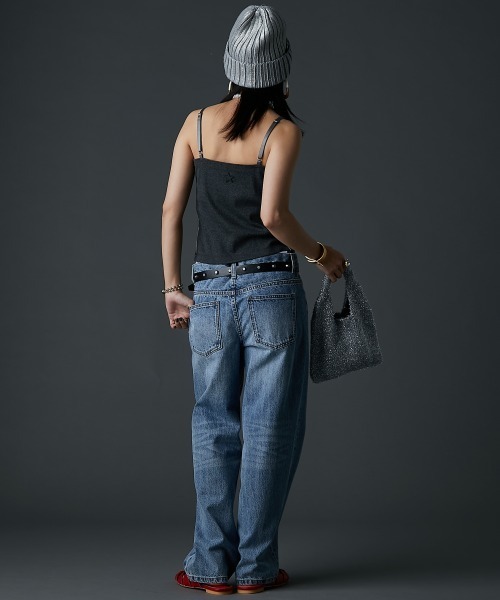 GEVS.(ジェイヴィス)の「ダブルウエストデニムパンツ<大きいサイズ有>GEVS.(デニムパンツ・レディース・ブルー系/ネイビー系・73/76/80/84/88/92/96/98/106/114/122)」の4枚目の写真