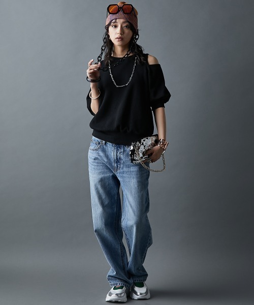 GEVS.(ジェイヴィス)の「ダブルウエストデニムパンツ<大きいサイズ有>GEVS.(デニムパンツ・レディース・ブルー系/ネイビー系・73/76/80/84/88/92/96/98/106/114/122)」の6枚目の写真