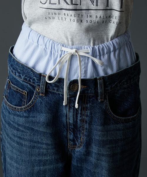 GEVS.(ジェイヴィス)の「ダブルウエストデニムパンツ<大きいサイズ有>GEVS.(デニムパンツ・レディース・ブルー系/ネイビー系・73/76/80/84/88/92/96/98/106/114/122)」の21枚目の写真
