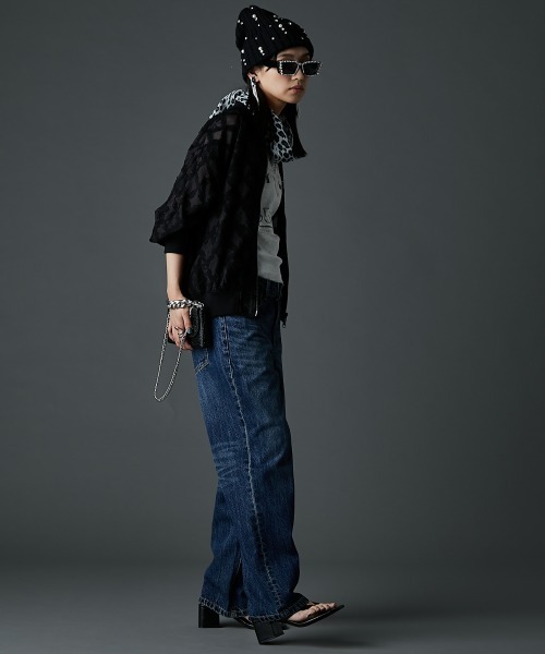 GEVS.(ジェイヴィス)の「ダブルウエストデニムパンツ<大きいサイズ有>GEVS.(デニムパンツ・レディース・ブルー系/ネイビー系・73/76/80/84/88/92/96/98/106/114/122)」の8枚目の写真