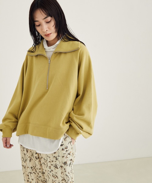 アメリカーナ AMERICANA カットソー スウェット 五分袖 ネイビー /CY25 ■MB レディース