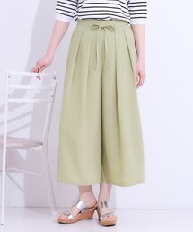 DRESKIP | 【S-LL/セットアップ可】裏地ひんやり麻調スカーチョ(その他パンツ)