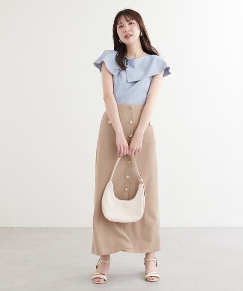 ブラウス シャツ 「一部店舗限定」アシメオフショルブラウス レディース natural couture ブラウス シャツ 「WEB限定」アシメカラー
