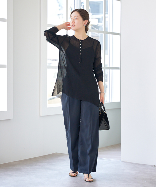 IENA（イエナ）の「ヨウリュウシフォンヘンリートップス（シャツ 
