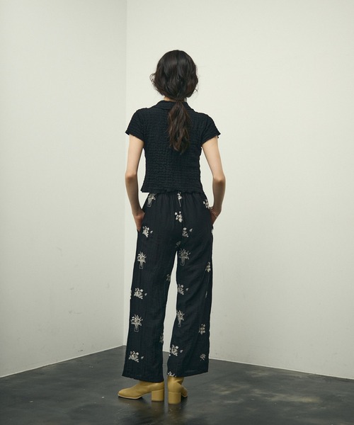 Lutim by u（ルチバイユー）の「Basket-knit cardigan with French sleeves / バスケット編みニットフレンチ袖・カーディガン（カーディガン/ボレロ・レディース・ナチュラル/ブラック/ベージュ・FREE）」の20枚目の写真