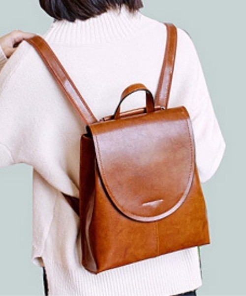 NiiNa（ニーナ）の「【 NiiNa / ニーナ 】高品質牛革 スタイリッシュ スリム リュック（バックパック/リュック・レディース・レッド/ブラウン/ダークブラウン/ブラック・FREE）」の18枚目の写真